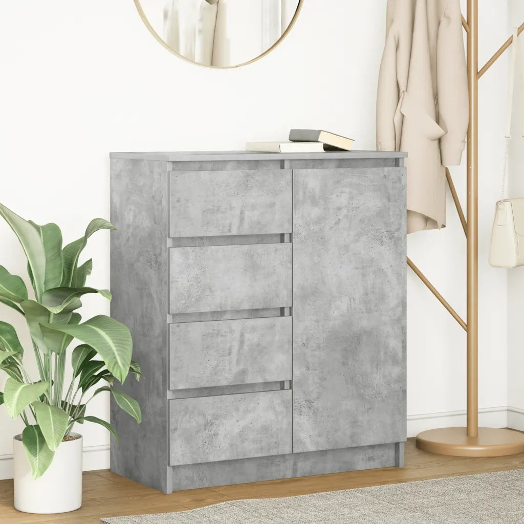 vidaXL Credenza con Cassetti Grigio Cemento 71x35x84 cm in Truciolato