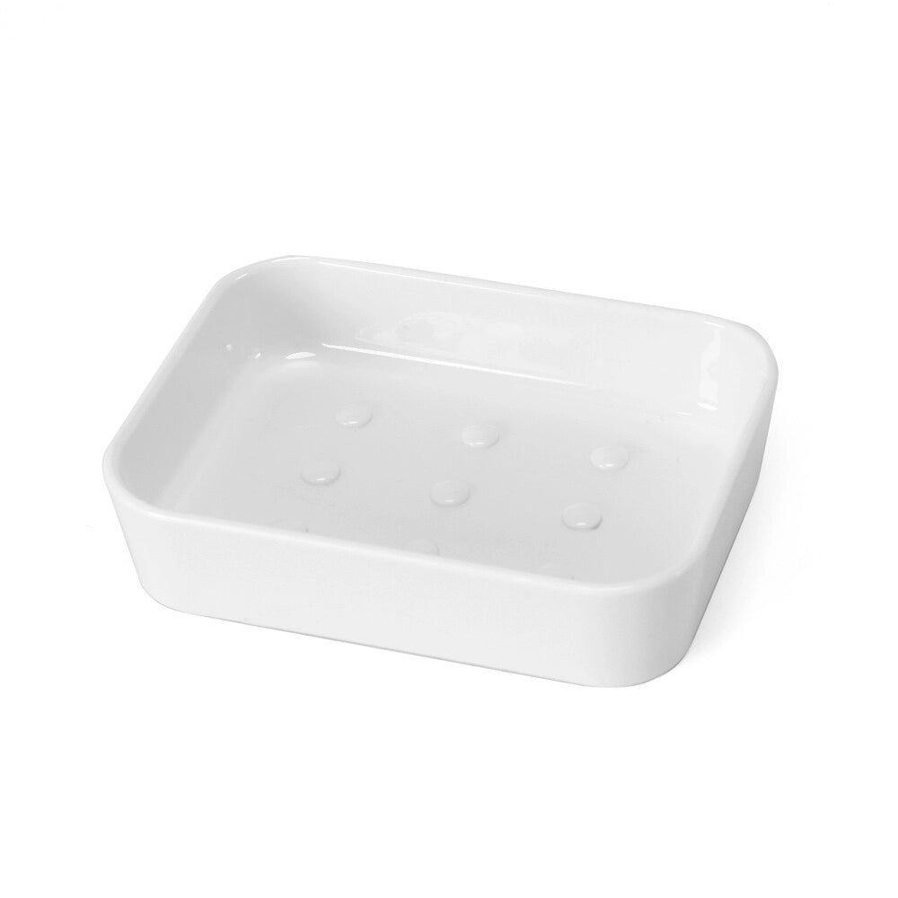 Porta sapone bagno bianco in plastica Star
