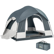 Tenda da campeggio 2-4 persone con 3 porte ¨C zephmum ¨C Blu scuro