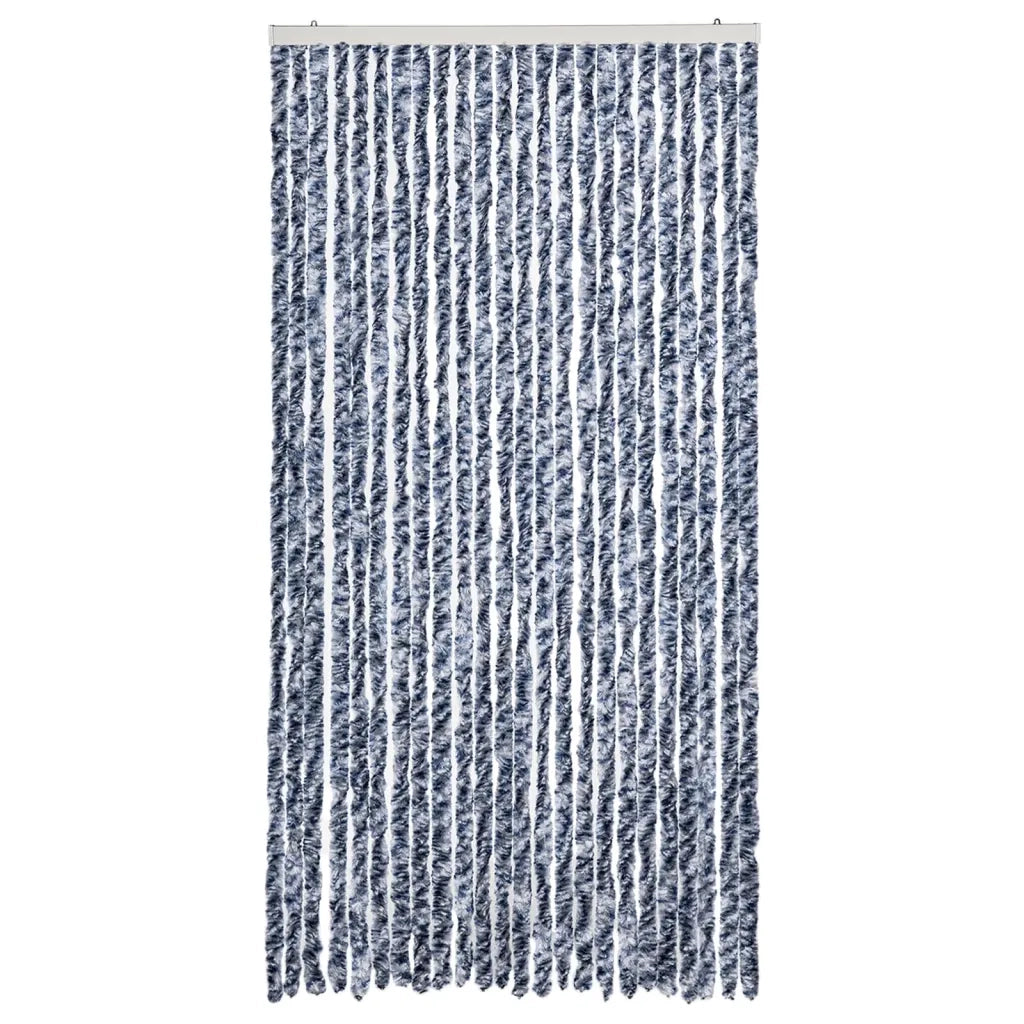 Tenda Antimosche-Zanzariera Blu e Bianca 100x230 cm in Ciniglia