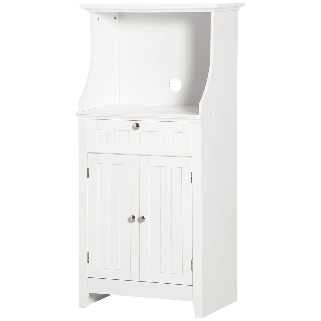 Credenza da Cucina con Ante e Cassetto ¨C Zephmum ¨C 60x40x122,5 cm Bianco