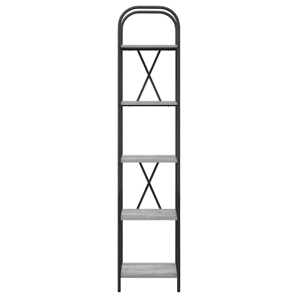 Libreria-Scaffale per Libri-Mobile di Stoccaggio Grigio Sonoma 40 x 30 x 183 cm Legno multistrato 463919