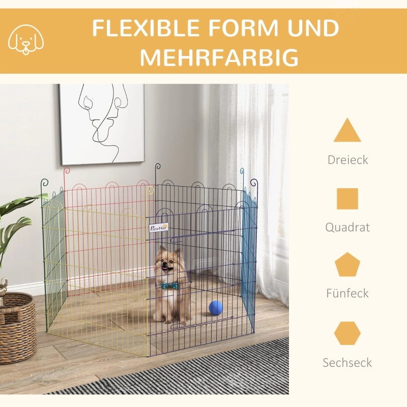 Barriera estensibile a forbice modulare in metallo con porta e chiusura sicura colorato Ø120 × 60H cm