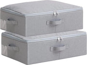 Set di contenitori pieghevoli con coperchio morbido - Set da 2 - grigio scuro - album per abiti impermeabili - cassetti di organizzazione per cucina.