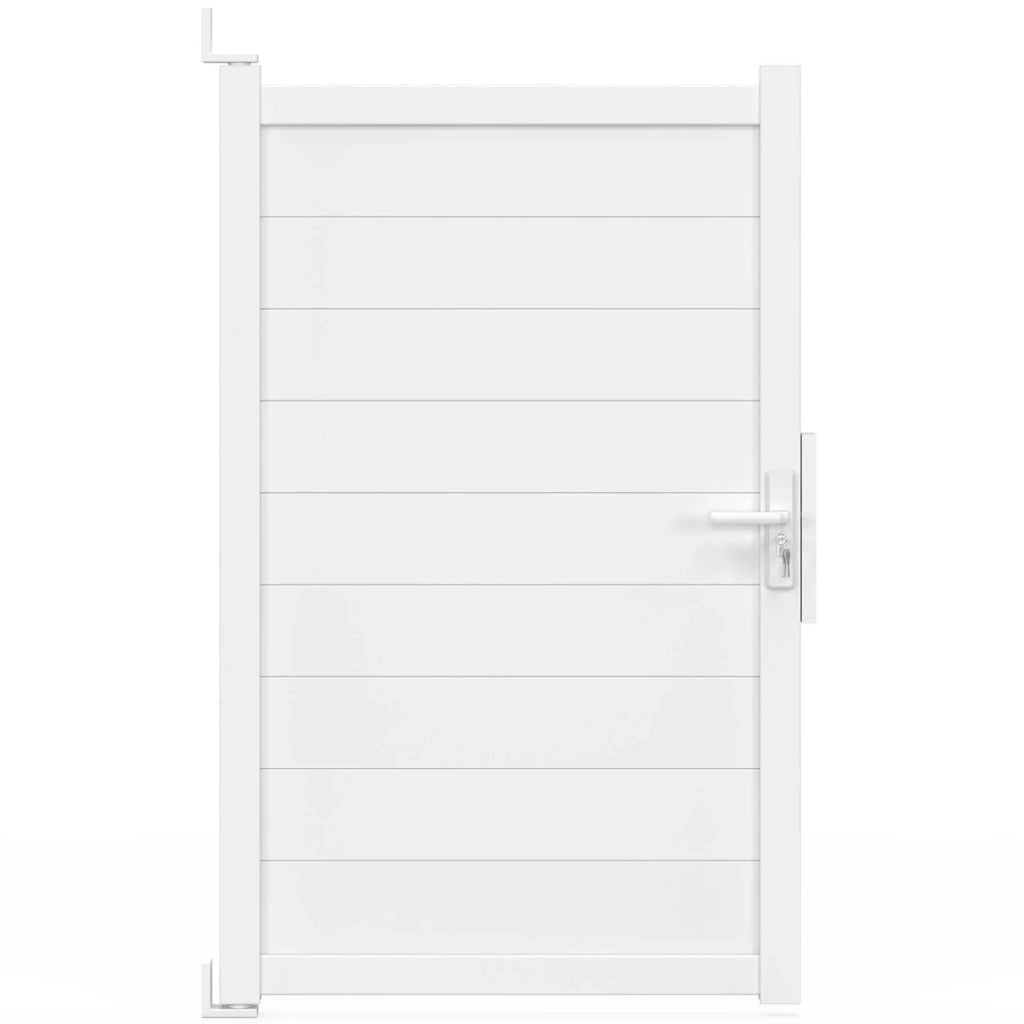 IDMarket - 100x160 cm porta a battente in alluminio bianco