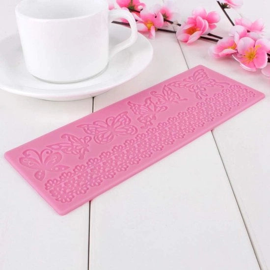 Matrice di Lace Butterfly Reutilizzabile - Muffin per la Decorazione del Dolce.