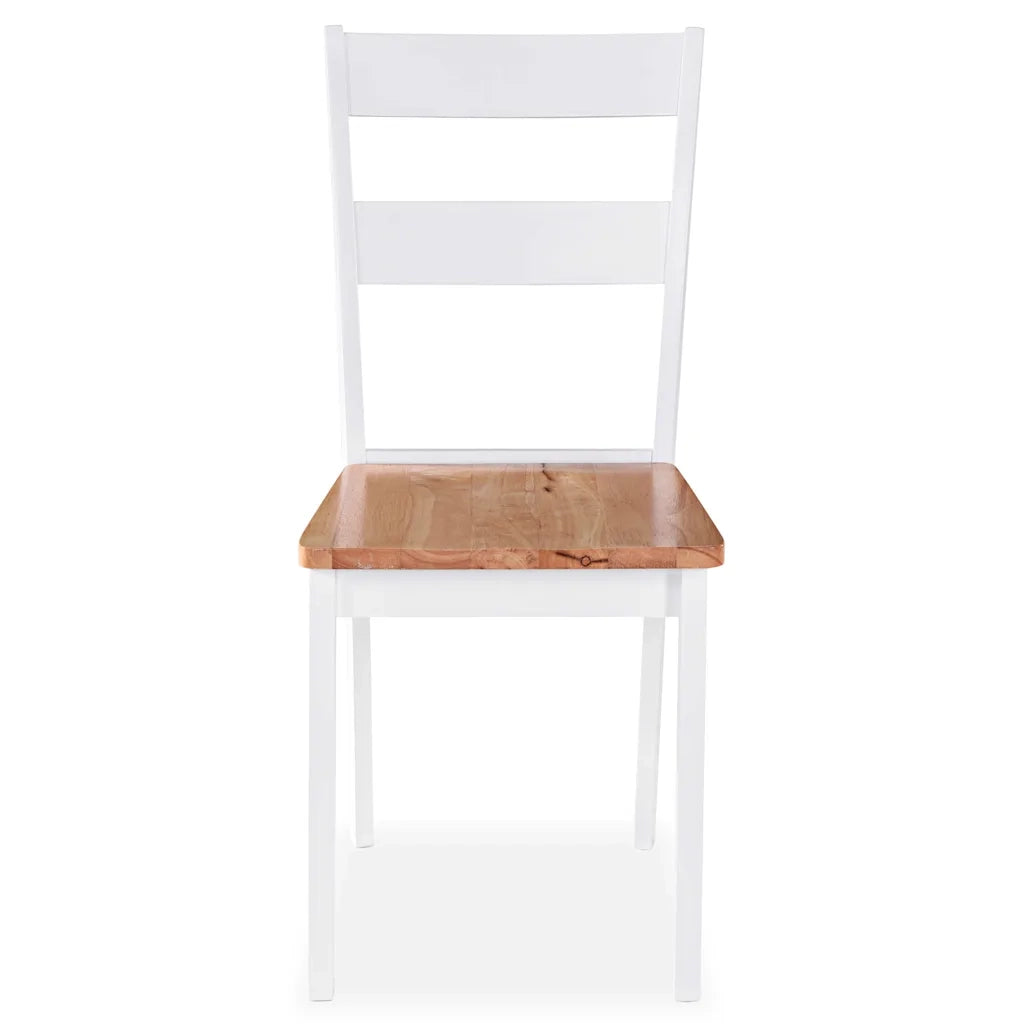 Sedie da Pranzo 6 pz | Sedie da cucina Bianche in Legno Massello di Hevea