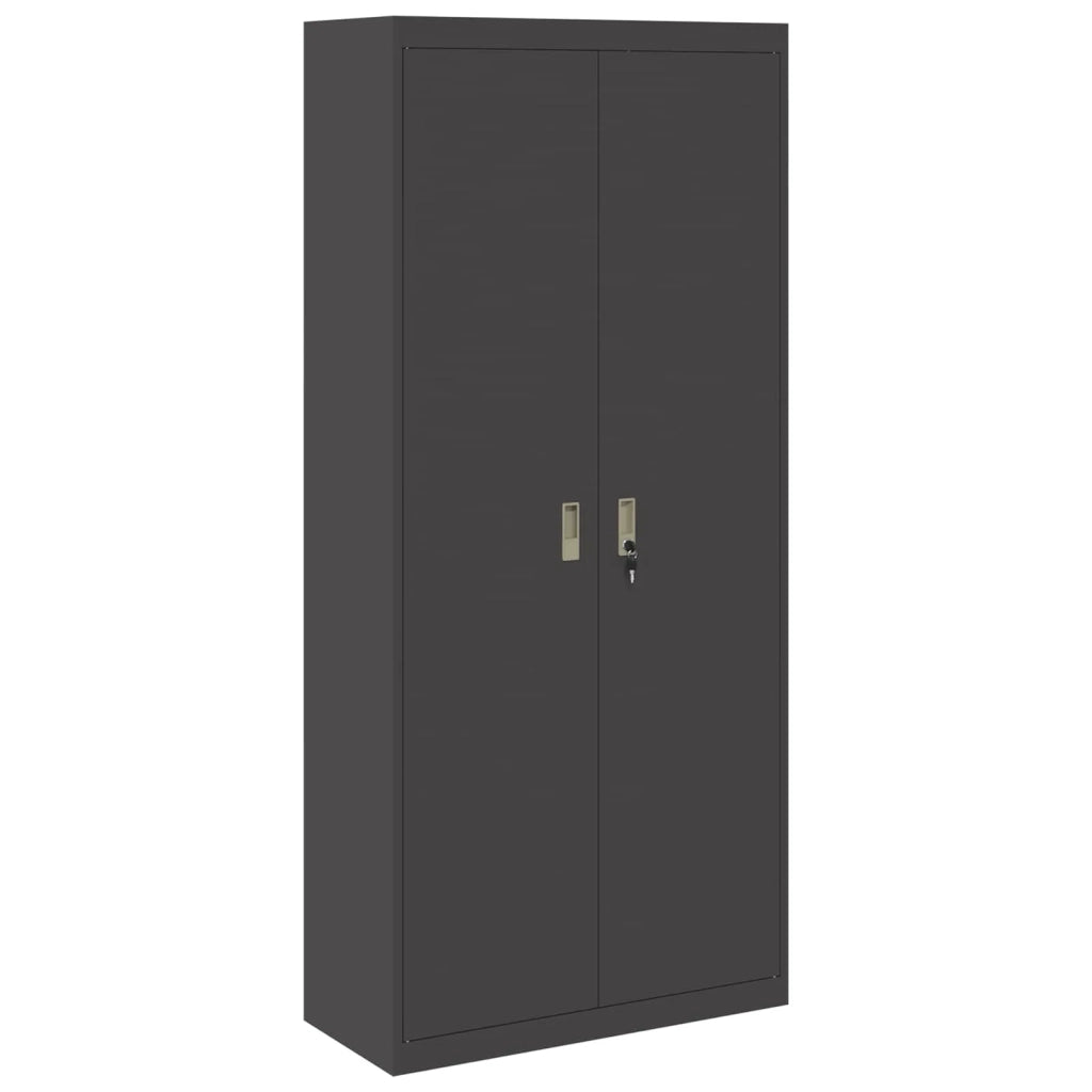 Armadio Nero 90 x 40 x 200 cm Acciaio