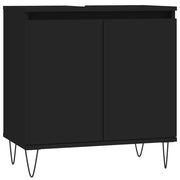 Mobile da Bagno | Armadio da bagno Nero 58x33x60 cm in Legno Multistrato