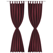 Tende Micro-Raso Bord¨° 2 pezzi con Occhielli 140 x 225 cm