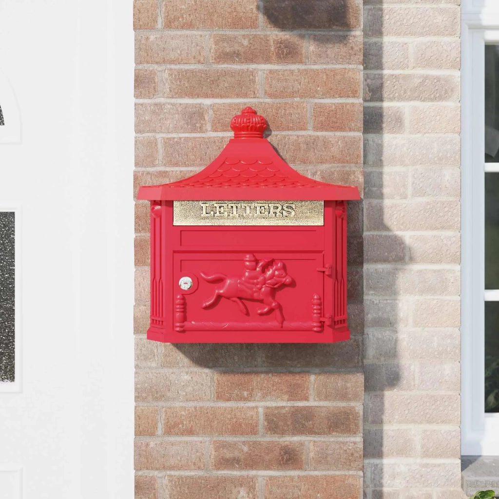 Cassetta Postale da Muro con porta Rosso 40,5 x 16 x 45 cm CFW1272613
