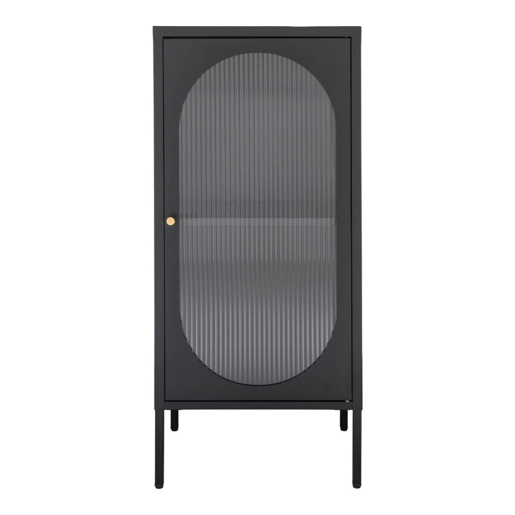 Vetrinetta Adelaide, Nero, Metallo, 35x50x110 cm