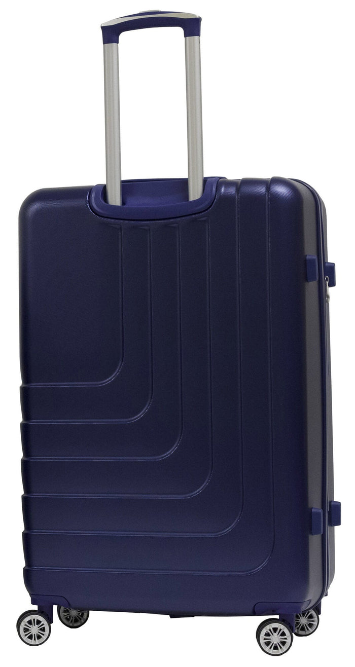 Set 3 Valigie Trolley Rigide in ABS 4 Ruote TSA Ravizzoni Titanio Blu