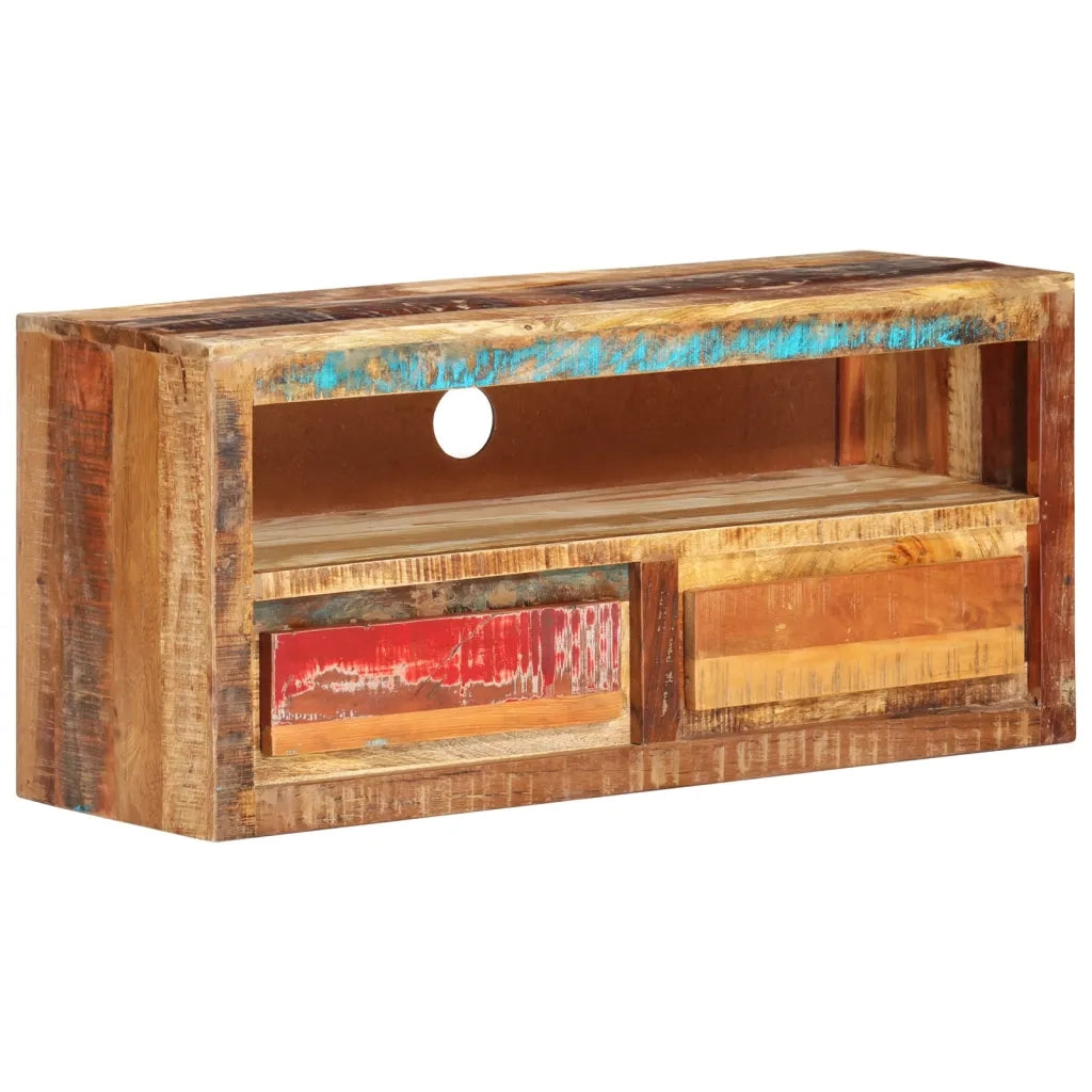 Mobile Porta TV 88x30x40 cm in Legno Massello di Recupero