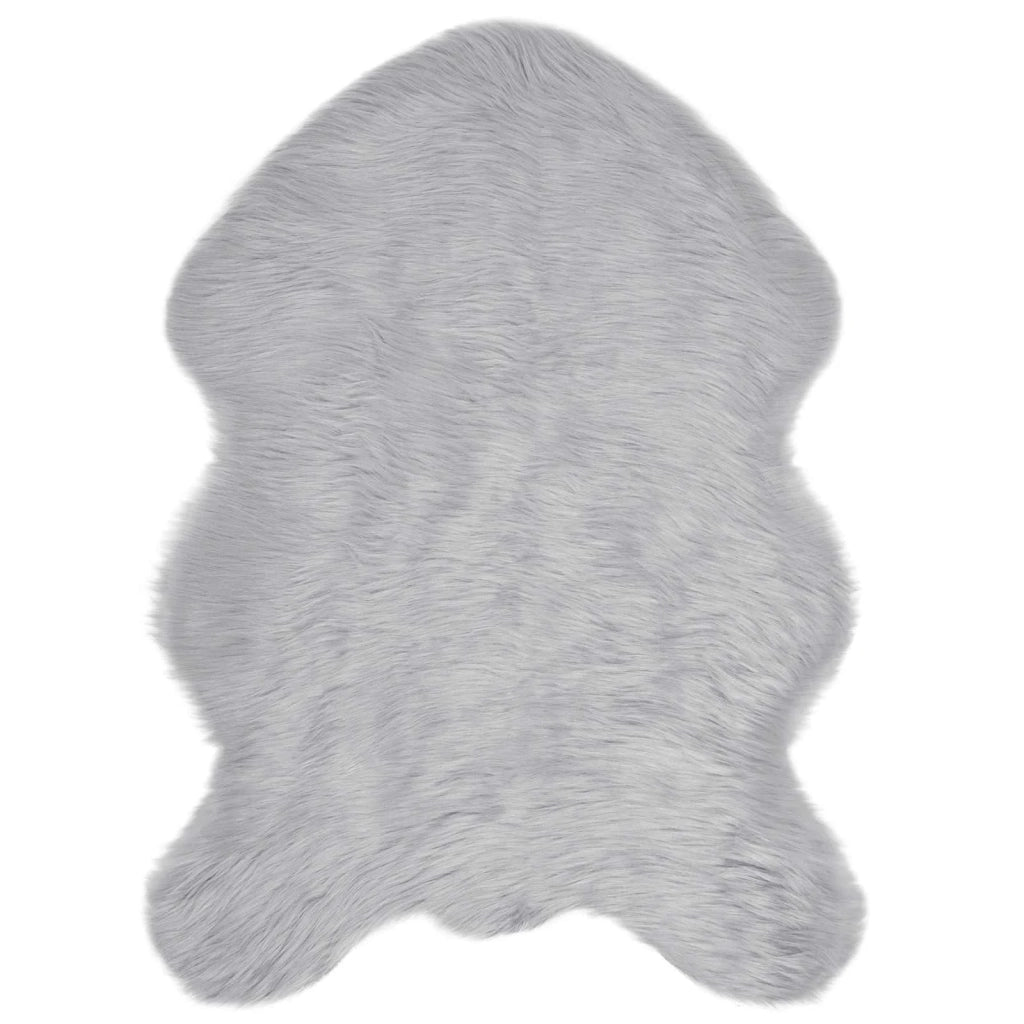 Tappeto in finta TAFALLA Grigio 60 x 90 cm Poliestere 42021541
