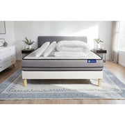 Pacchetto letto completo - Materasso 140x190cm + Box spring con doghe (kit) + 2 cuscini + Piumino - Actilatex Night