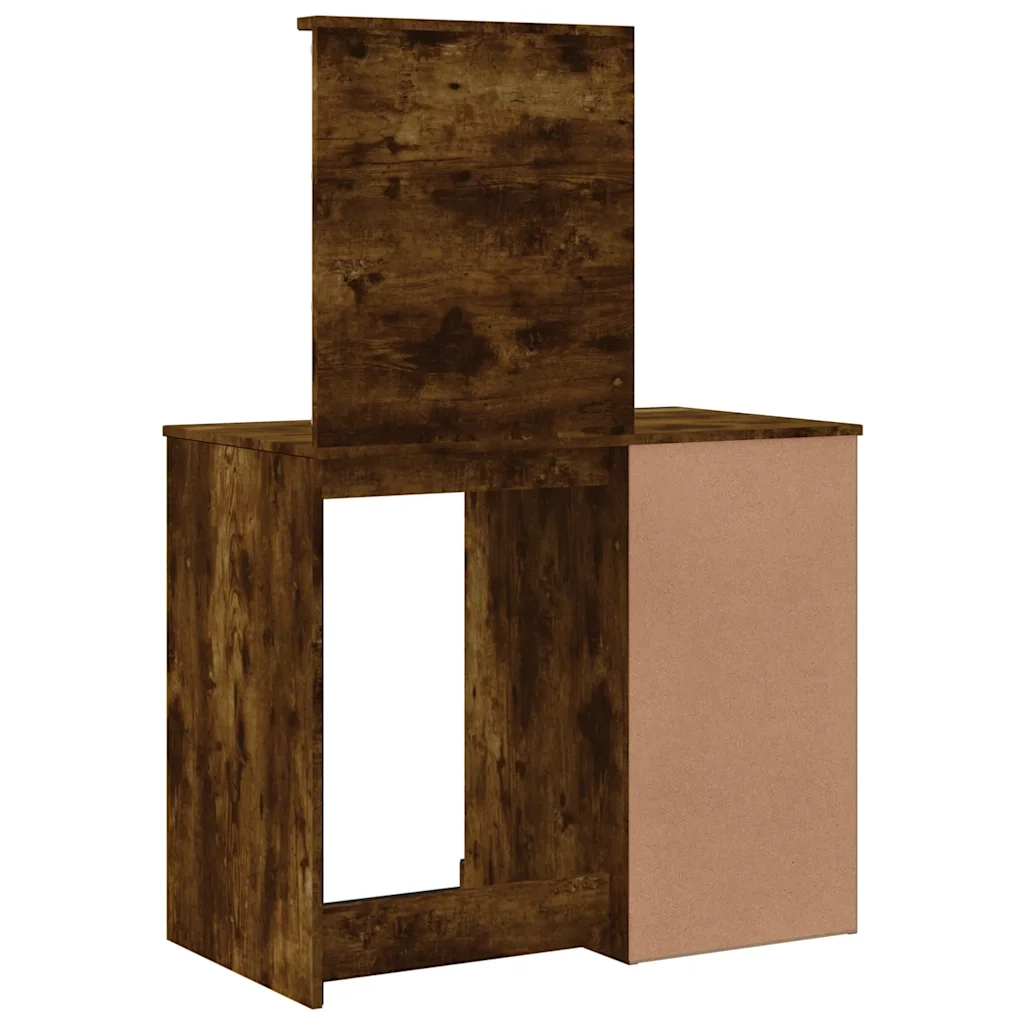 vidaXL Toeletta con Luci LED Rovere Fumo 90x42x132,5 cm