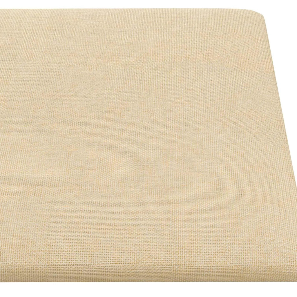 Testiera da Parete 12 pcs Crema 90 x 30 cm Tessuto 4008366