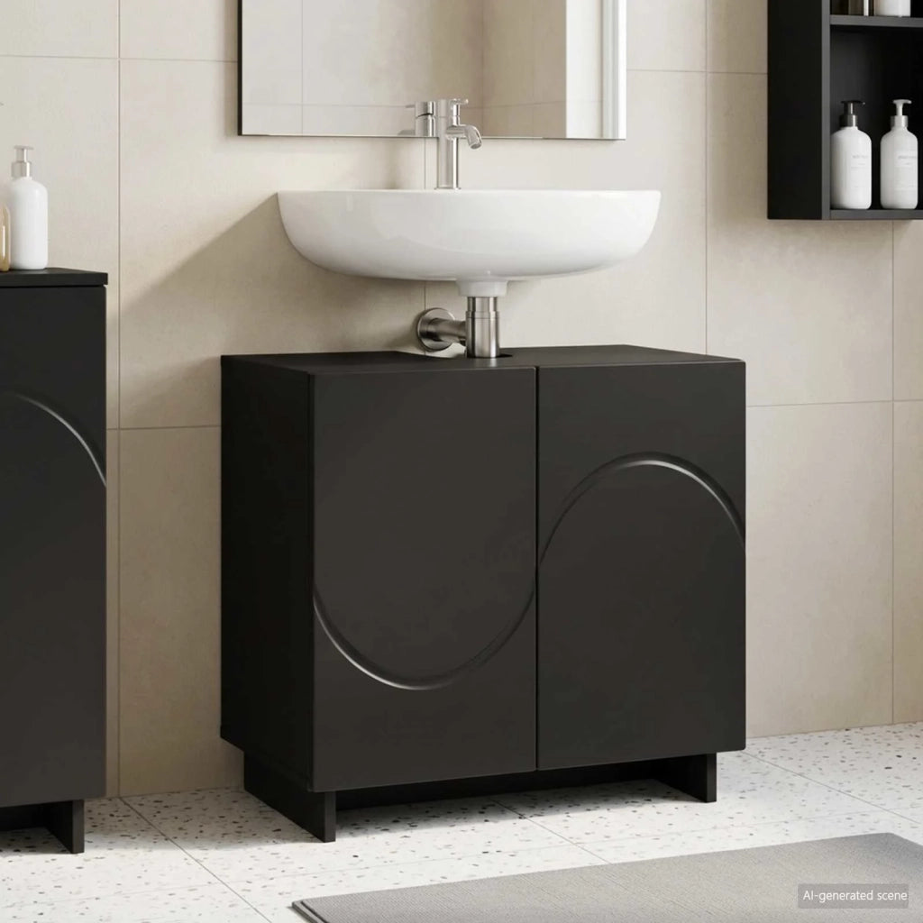 Mobile da bagno Nero 60 x 41 x 58 cm Legno ingegnerizzato 8011613