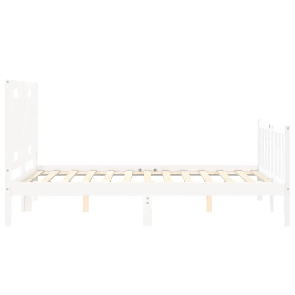 Giroletto senza Materasso-Struttura Letto Bianco 120x200 cm Legno Massello Pino 358092