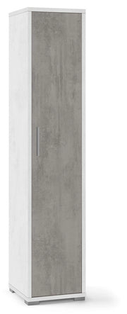 MOBILE COLONNA 1 ANTA H182 L38 P41 cm STRUTTURA BIANCO FRONTALE CEMENTO SARMOG Db364k