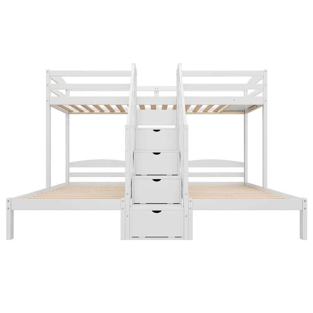 Letto a castello - Xylo - 90x200 cm 3 letti bianco