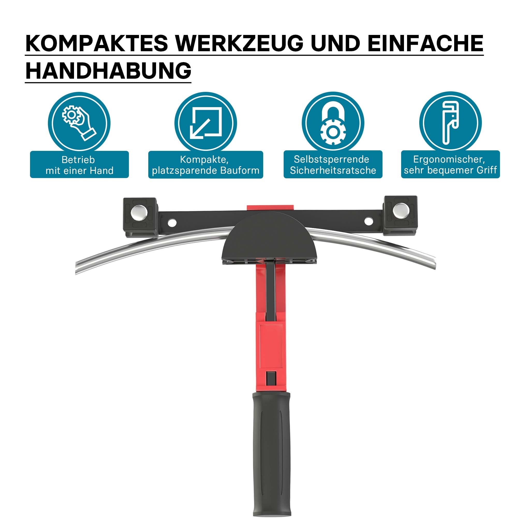 Curvatubi manuale 14-32 mm raggio di curvatura fino a 90° Utensile piegatubi