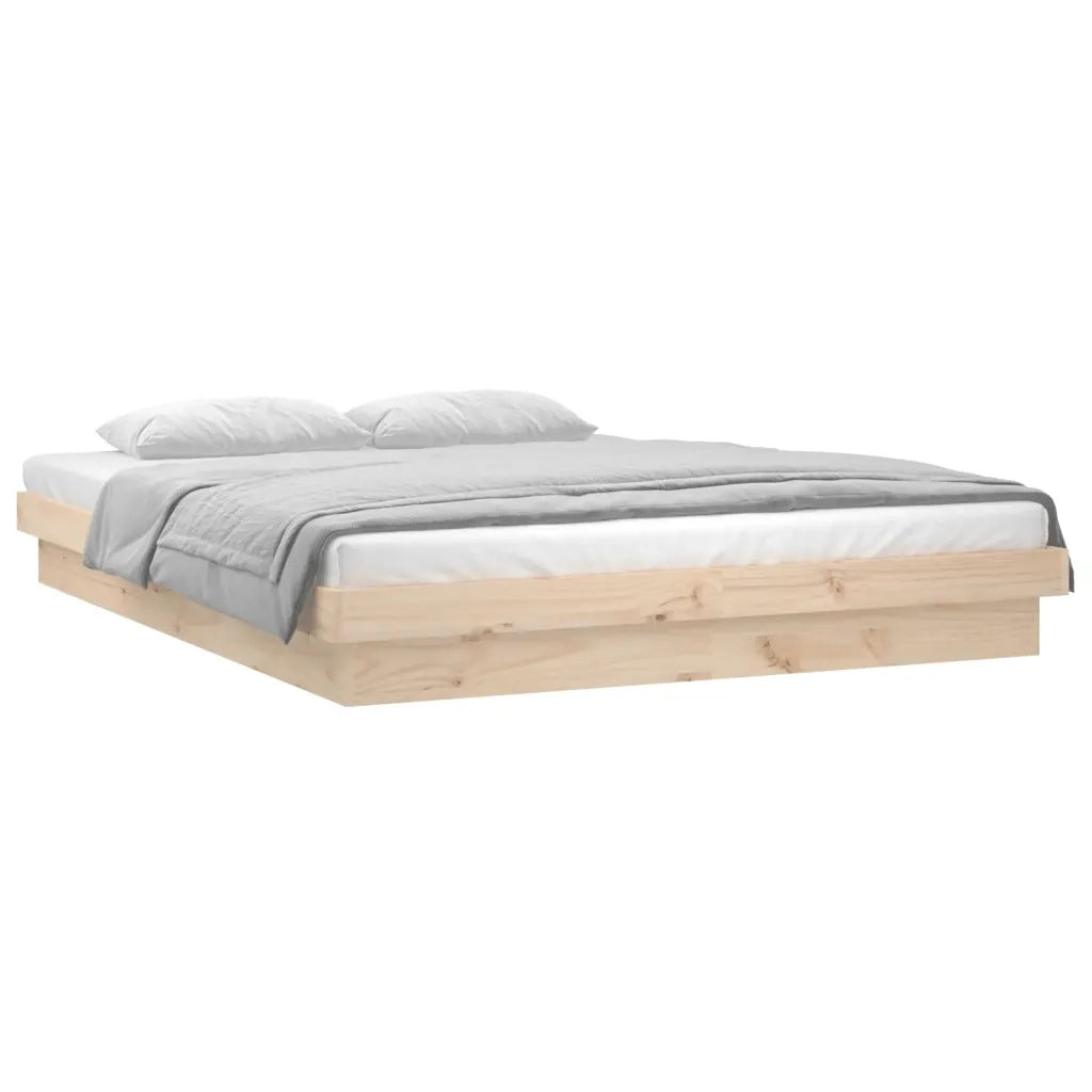 Giroletto con LED-Struttura Letto 120x190 cm Small Double in Legno Massello 847314