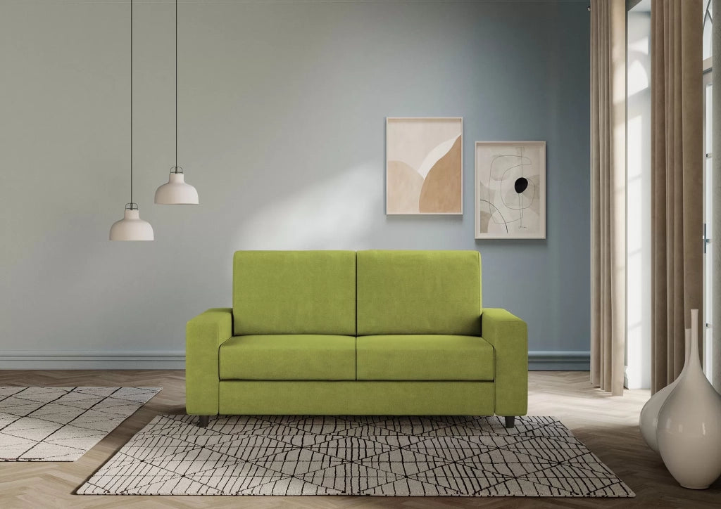 Divano sakar 2 posti medio (due sedute da 70cm) misure esterne l.168cm | verde - Mobili 2G