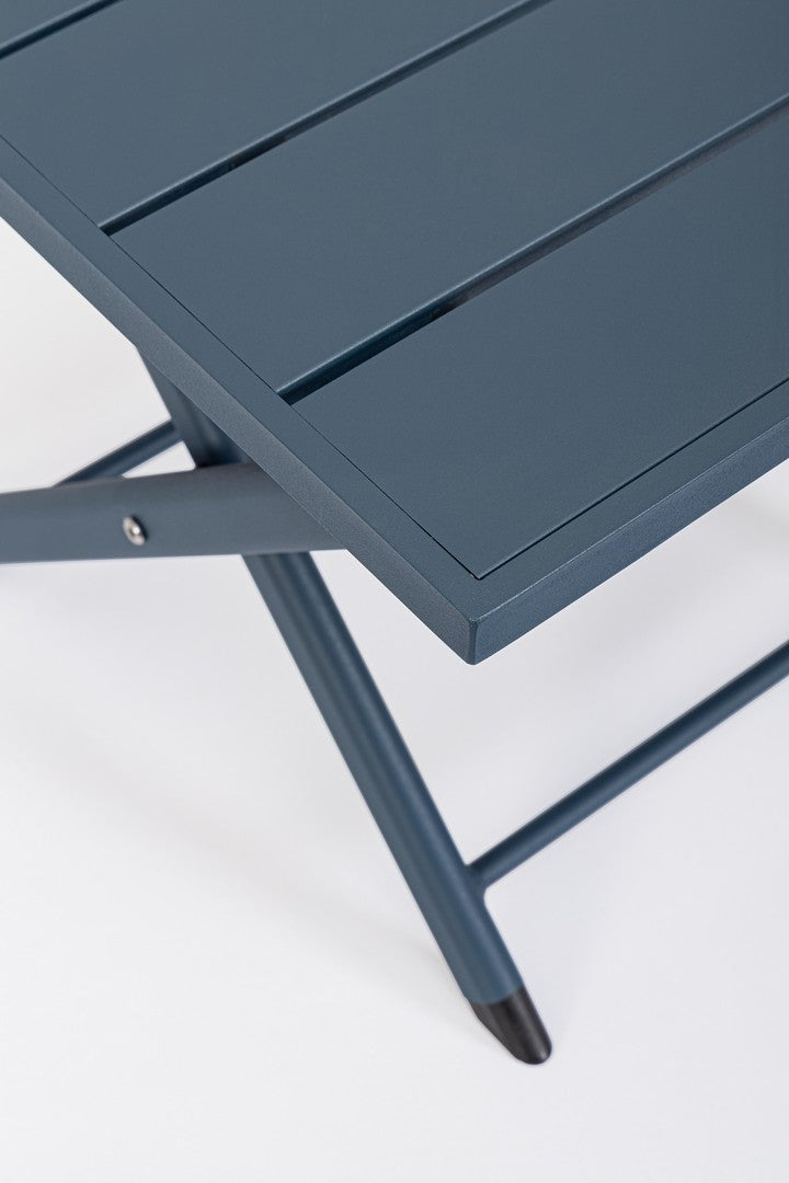 Tavolino da Salotto 44x43x36 cm in Alluminio Taylor Navy