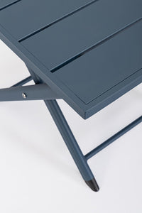 Tavolino da Salotto 44x43x36 cm in Alluminio Taylor Navy