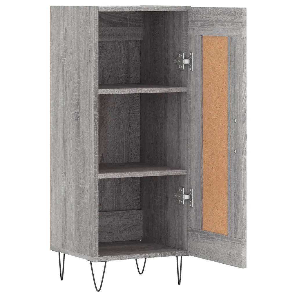 Credenza Grigio Sonoma 34,5x34x90 cm in Legno Multistrato
