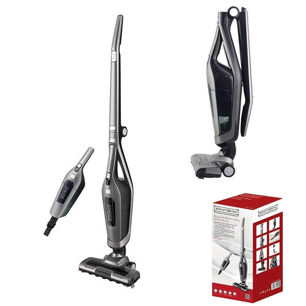 Trade Shop - Aspirapolvere Elettrico Ricaricabile 2 In 1 Scopa Senza Sacco 14,8v Royalty Line -