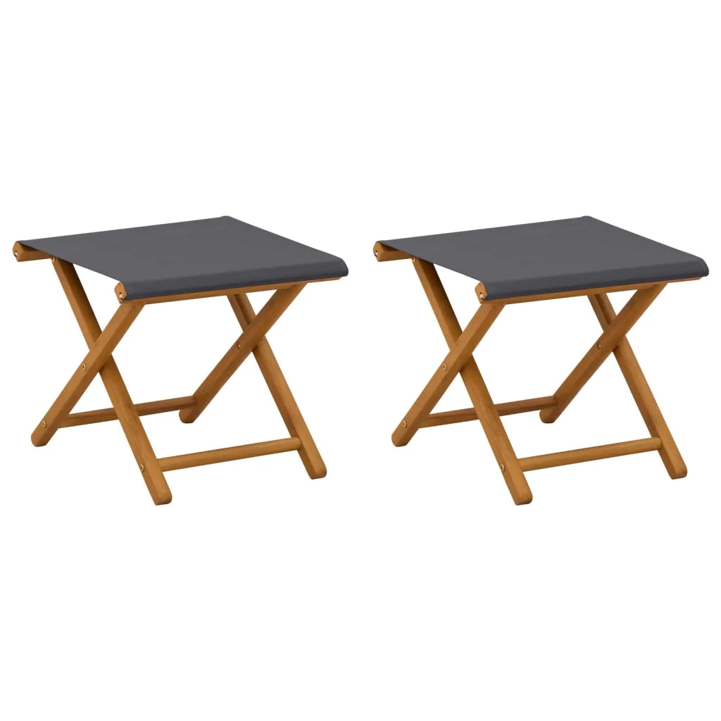 Lettino 2 pcs Legno di Eucalipto Massello Grigio 42024894