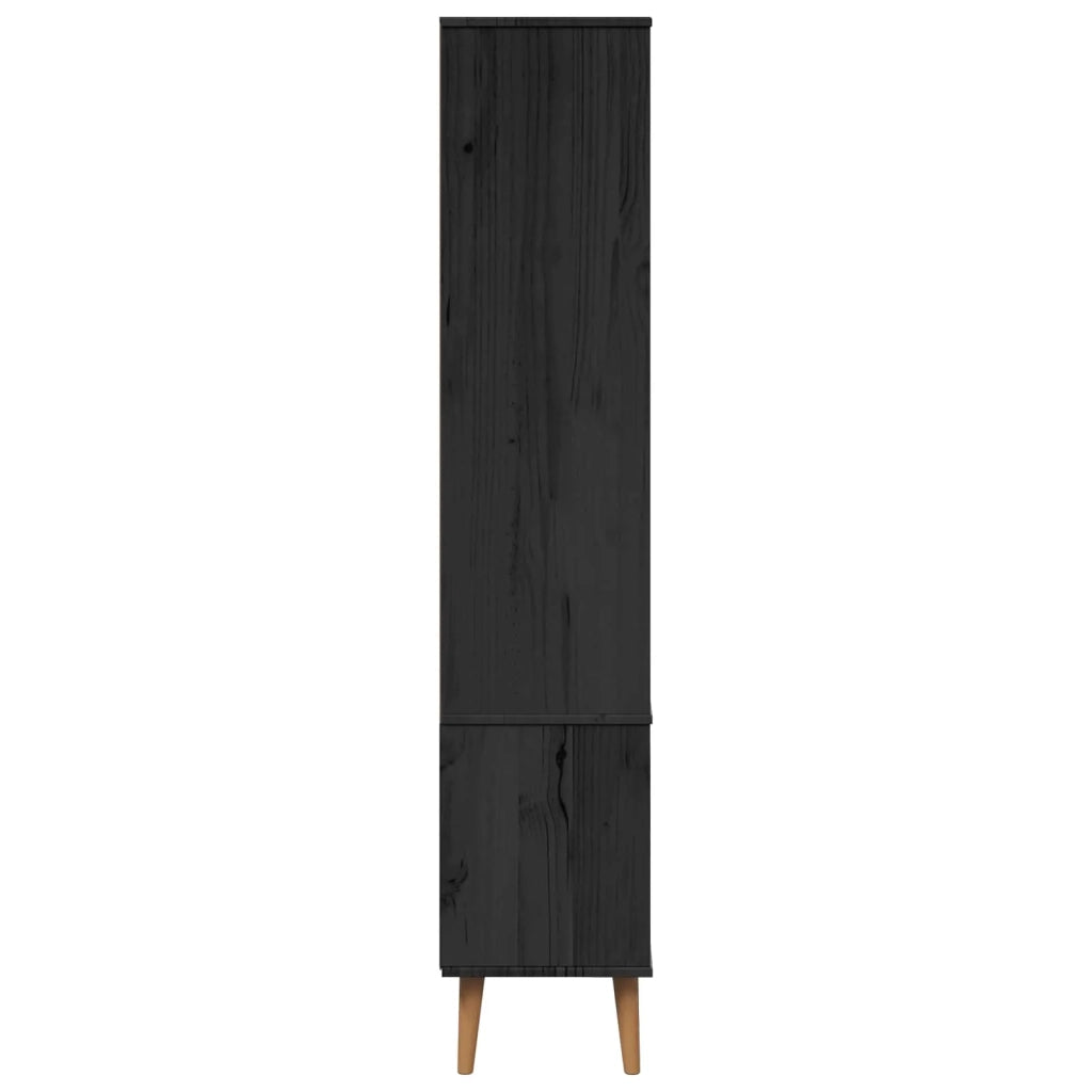 Armadio in Vetro Nero 90 x 35 x 175 cm