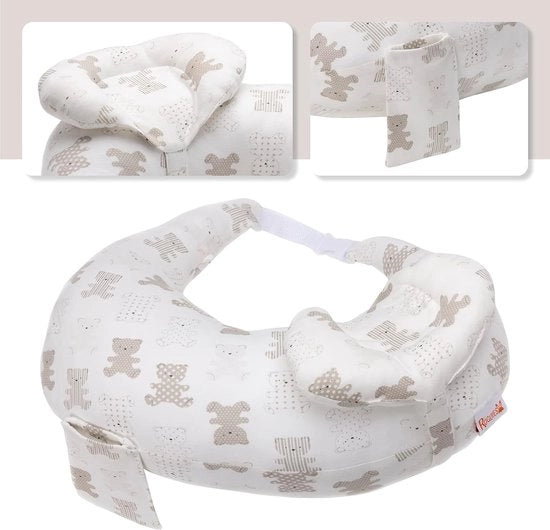 Cuscino per la gravidanza - Cuscino regolabile-Ergonomico Cuscino per l'allattamento- Piccolo Cuscino per l'allattamento-100%-Cotone- Copertura rimovibile e lavabile-45º-Cuscino anti-reflusso per bambini-Massimo comfort
