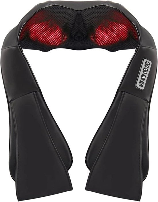 Apparecchio di massaggio Shiatsu per collo, spalle e schiena con funzione di termostato - Pieno effetto di sollievo dal dolore in casa, in ufficio e in auto