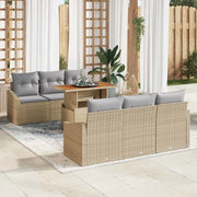 Set Divano da Giardino 7 pcs Beige Poly Rattan 3358520