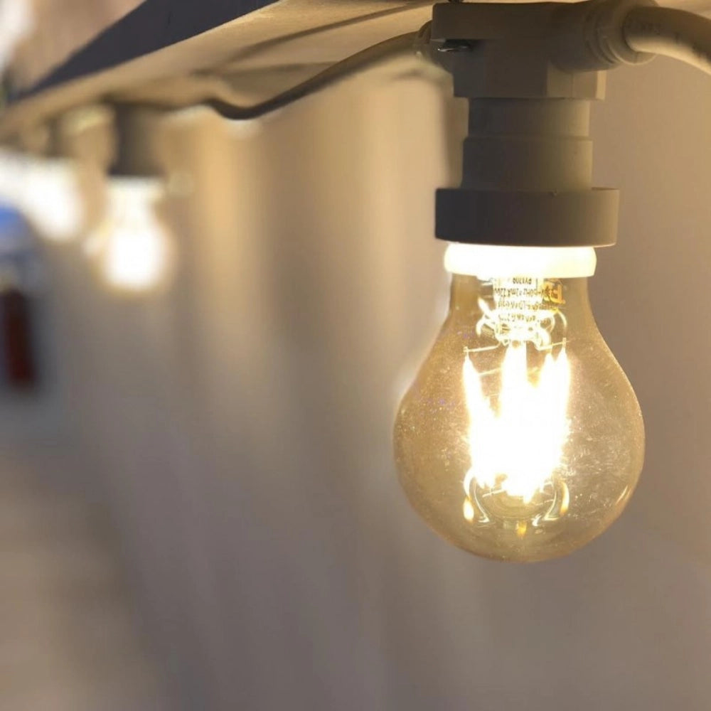 Lampadina optonica led attacco e27 2800 k luce calda vetro dorato *** potenza 8w, confezione 1