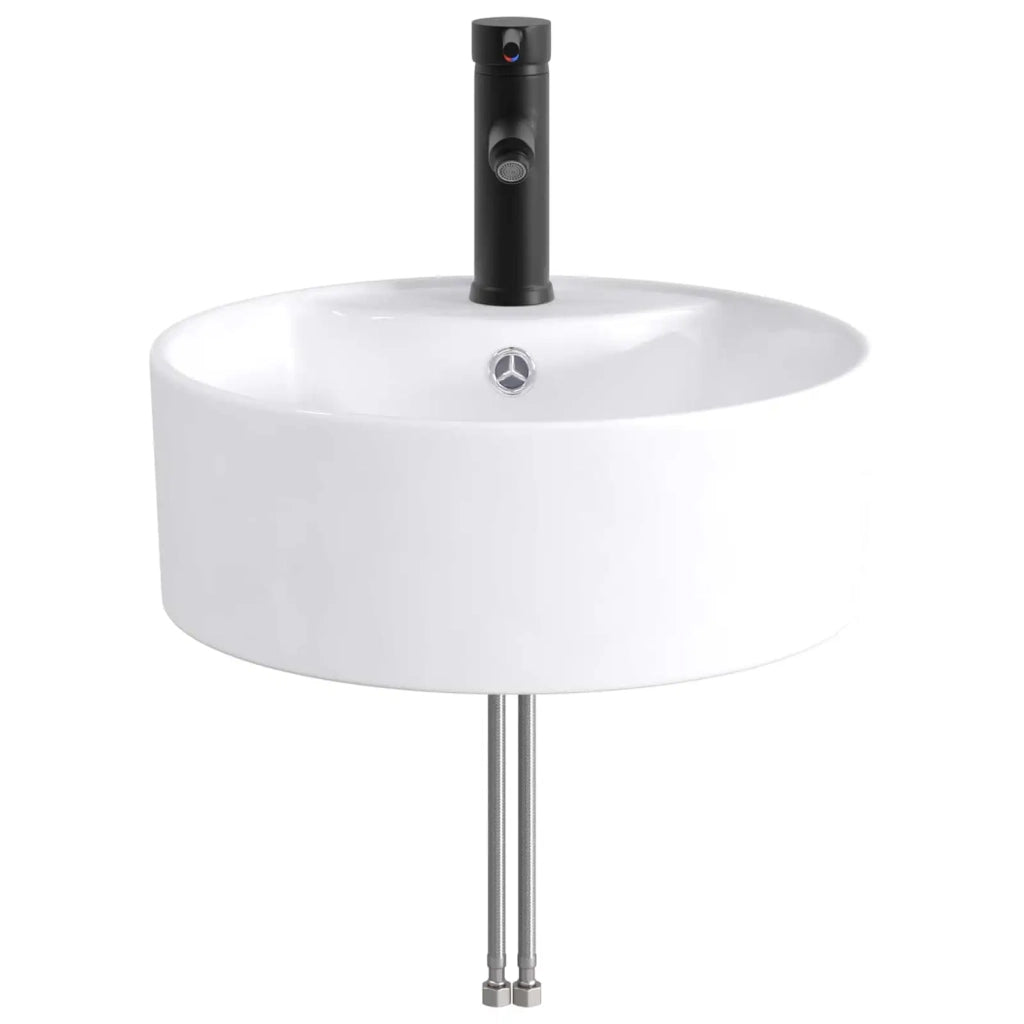 Lavabo da bagno Nero Opaco 40,5 x 40,5 x 15 cm Metallo