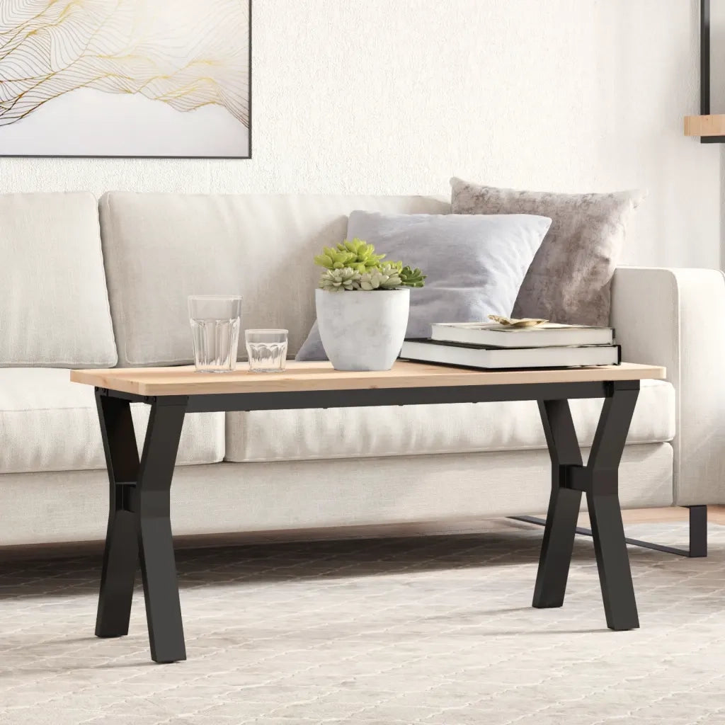 Telaio Gambe a Y per Tavolino da Salotto 90x30x43 cm in Acciaio