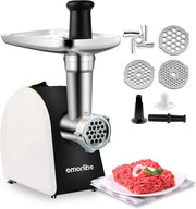 Molinello elettrico professionale 2200 W - avanti e indietro - multifunzionale - 3 lame - forme di uscita - bianco e nero