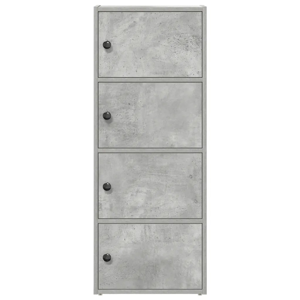 Libreria Grigio Cemento 40x24x102 cm in Legno Multistrato