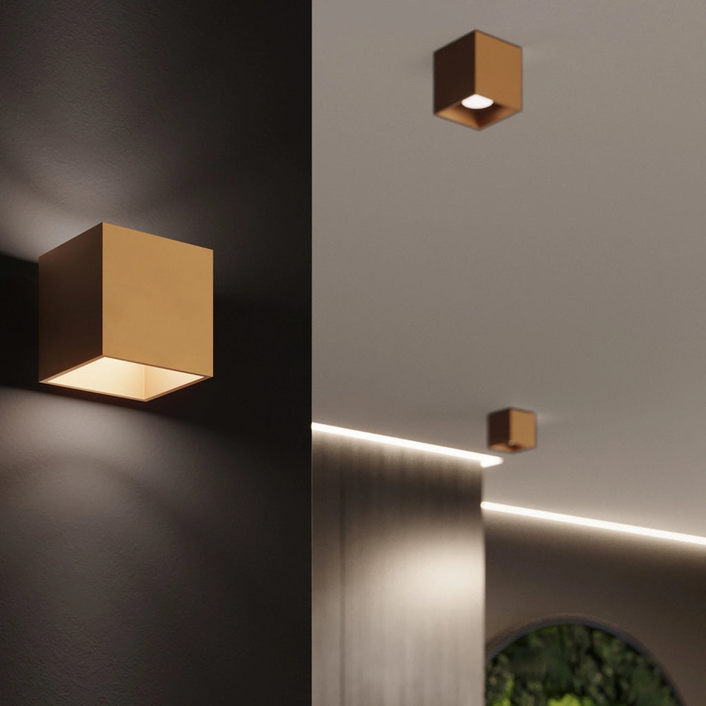 Applique cubo oro Pure Lume TETRIS 1 luce G9 8W PU.1183