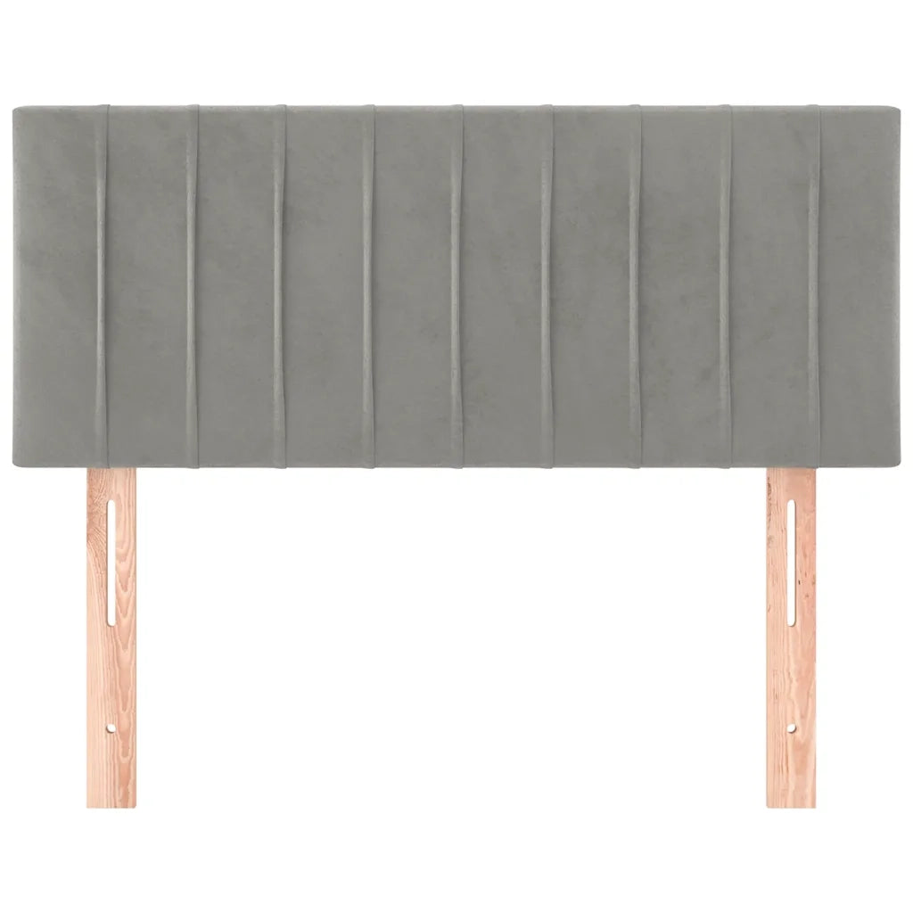 Testiera | Testata Grigio Chiaro 80x5x78/88 cm in Velluto
