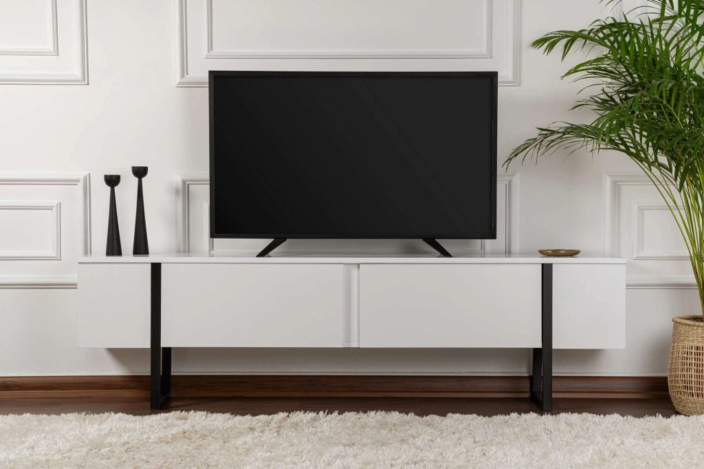Mobile TV in legno "Serenity" 180 x 30 x 45 cm - Bianco