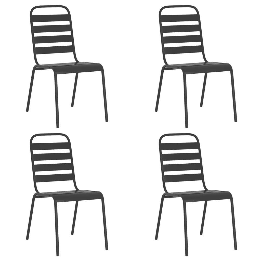 Set da Pranzo da Giardino 5 pz in Acciaio Antracite 3187986