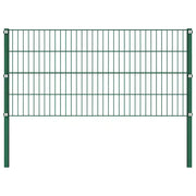Pannello di recinzione con pali in ferro 867x80 cm verde 278608
