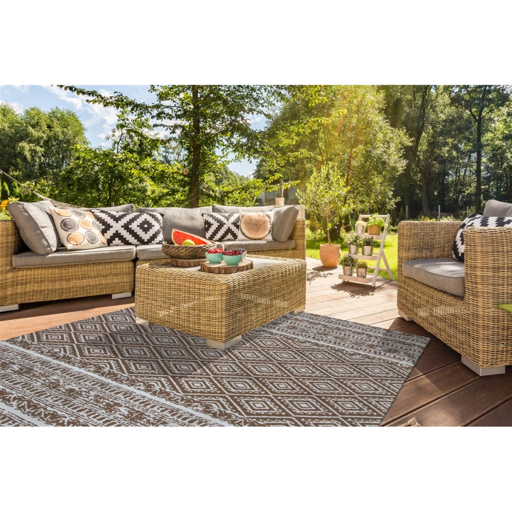 Tappeto Sunny 100 Braun in poliestere marrone