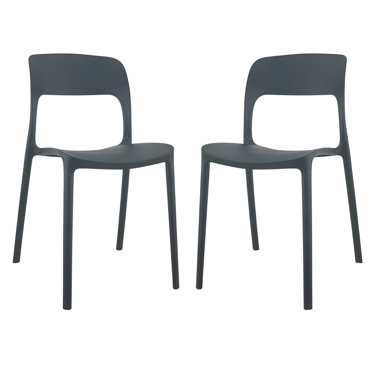 SEDIA MARTE IN POLIPROPILENE IMPILABILE DA ESTERNO E INTERNO Nero/2 Sedie